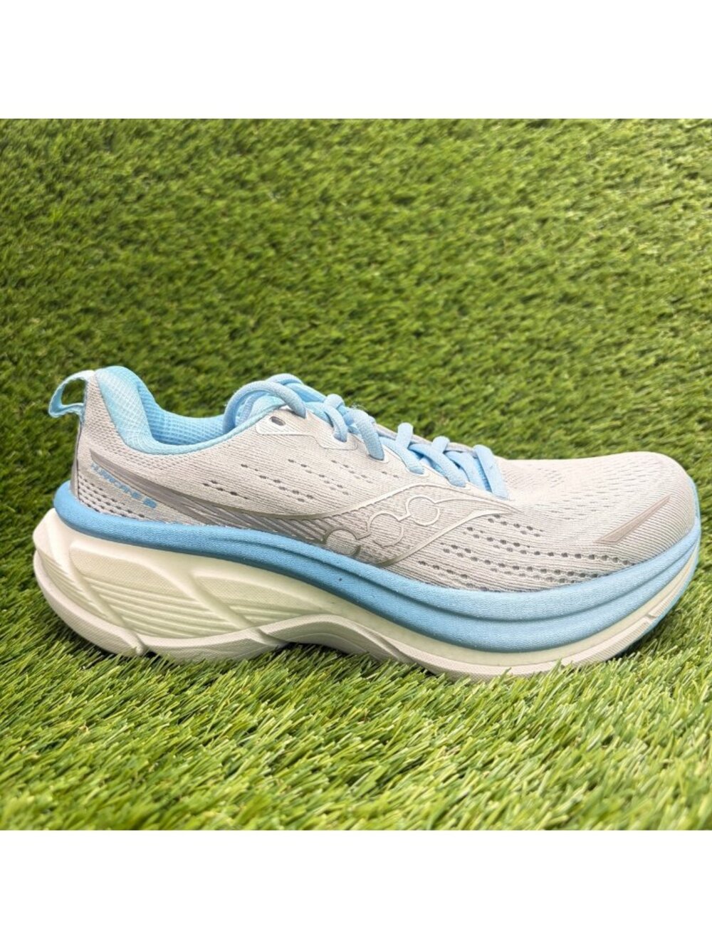 Saucony Hurricane 25 Womens Size 7.5 Gray Blue Athletic Running Shoes Sneakers